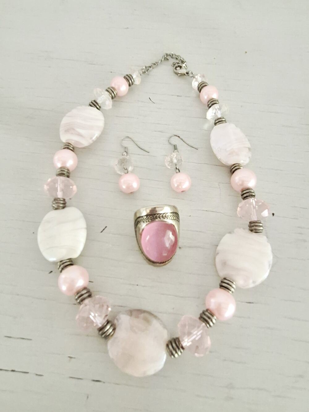 Vintage Pink Jewelry Set